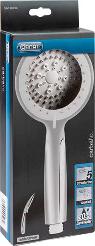 Cornat douchekop carballo 5s chroom-wit - sa330594