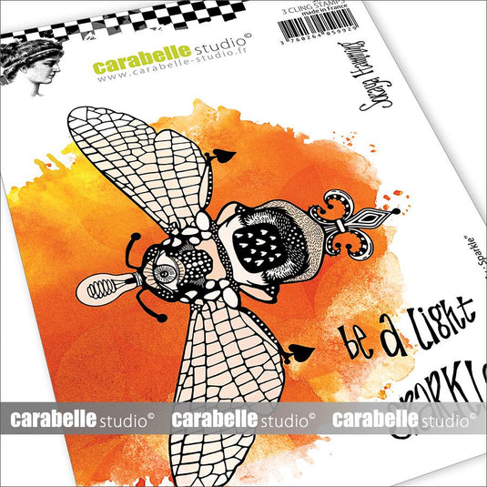 Carabelle studio • cling stamp a6 butterfly sparkle by soraya hamming