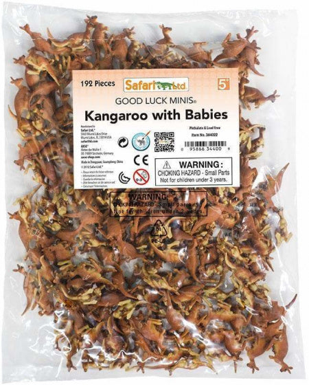 Load image into Gallery viewer, Safari Kangoeroes speelset 2,5 cm bruin 192-delig
