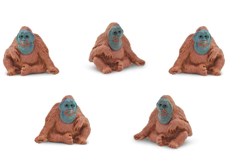 Load image into Gallery viewer, Safari Orang-oetan speelset 2,5 cm bruin 192-delig

