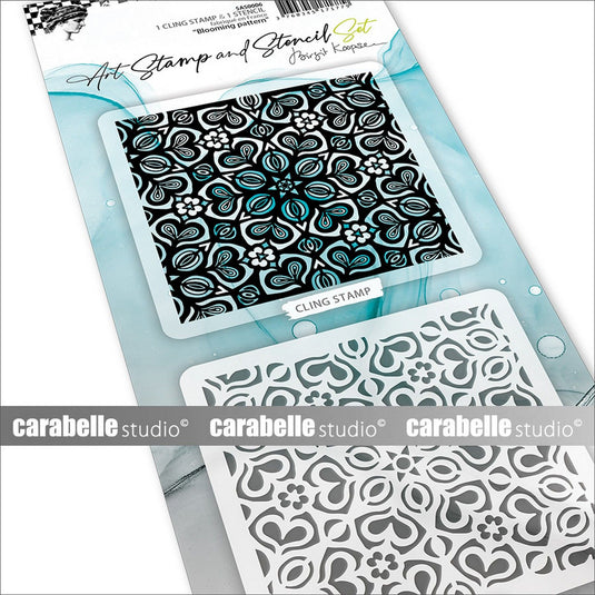Carabelle studio • art stamp stencil set blooming pattern