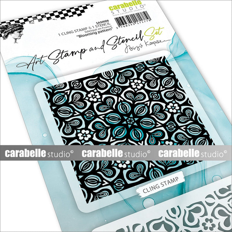 Load image into Gallery viewer, Carabelle studio • art stamp stencil set blooming pattern
