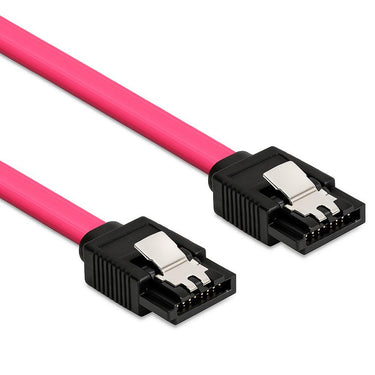 Delock sata kabel (rood, 0,1 meter, 6 gb s, recht)