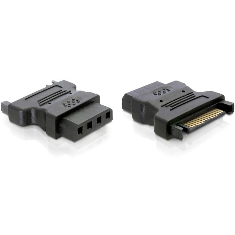 Load image into Gallery viewer, Delock adapter 15-pin sata > 4-pin ide (zwart, 82326)
