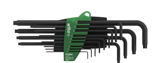 Wiha stiftsleutelset | in prostar houder | torx® | 14-delig | chemisch gezwart | in blister - 24852 - 24852