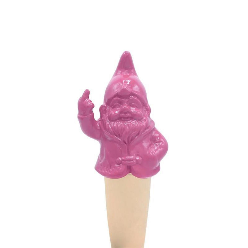 Afbeelding laden in galerijviewer, Stoobz design stoobz gnomy self-watering f*ck you kabouter fuchsia 6x4,5x16,5cm
