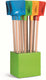 Ballon scheppen recht met houten handvat (12st 77cm)
