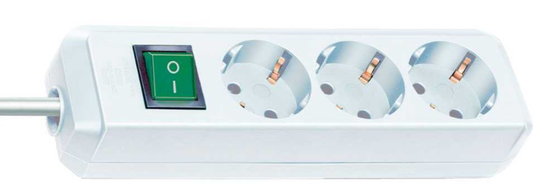 Brennenstuhl eco-line 3-voudige witte stekkerdoos met schakelaar | 1152920 - 1152920