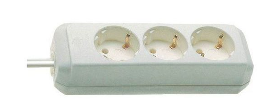 Brennenstuhl eco-line stekkerdoos 3 voudig wit 1,5m h05vv-f 3g1,5 - 1158610015
