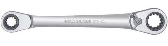Gedore red r07501002 dubbele ringratelsleutel omschakelbaar metrisch 2-delig 3300900 - r07501002