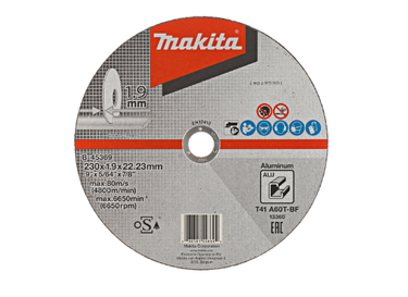 Makita accessoires makita doorslijpschijf 230x1,9mm alu - b-45369 (10 stuks)