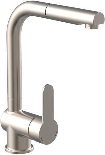 Schütte schutte london ééngreepsmengkraan keuken met uittrekbare uitloop | roestvrij staal-look - 79705 - 79705