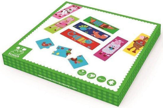 Dam scratch preschool puzzel gekke dieren
