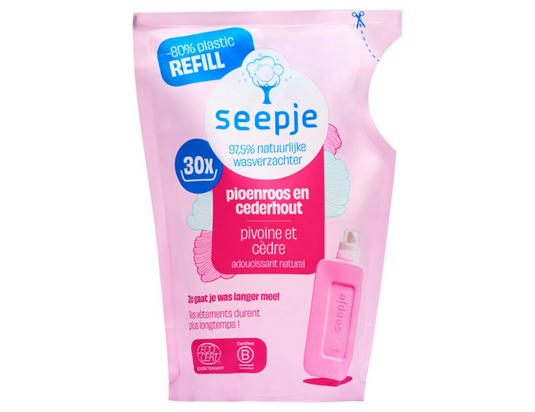 Seepje navulling - wasverzachter - pioenroos en cederhout