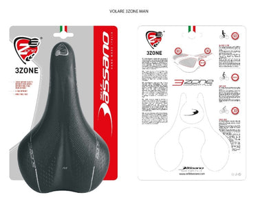 Zadel Selle Bassano Volare M X33 heren - zwart