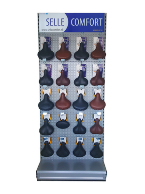 Selle comfort schap met zadels. breedte 100cm, prijs op basis van 1 artikel per haak