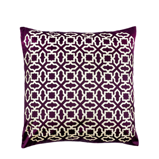 Seq home zijden kussenhoes paars champagne 45x45cm