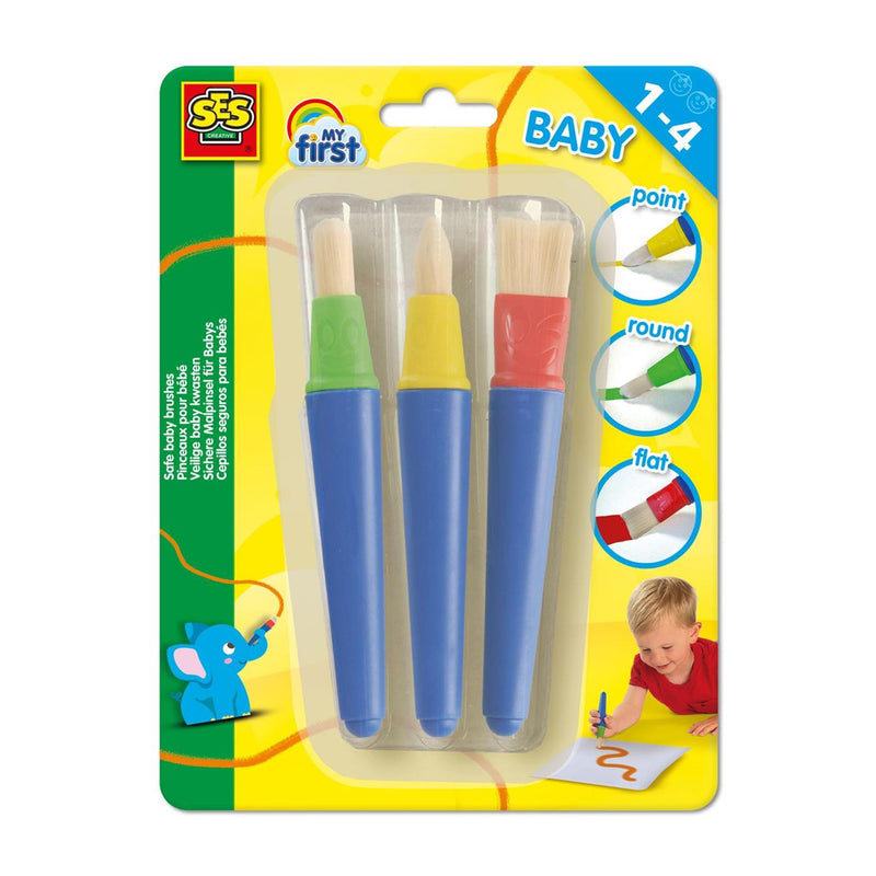 Load image into Gallery viewer, Ses veilige baby kwasten set a 3 stuks
