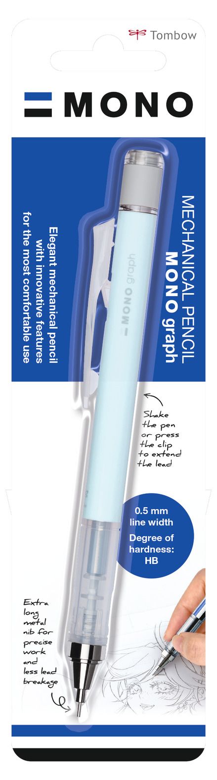 Tombow • mono graph mechanical pencil ice blue