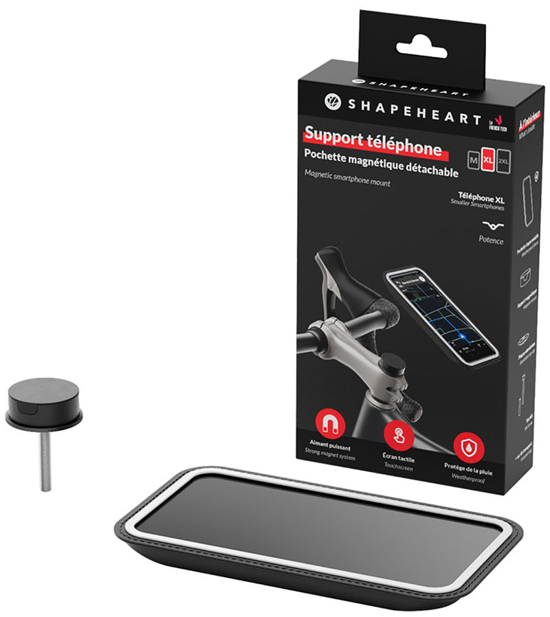 Load image into Gallery viewer, Shapeheart magnetic smartphone fork stem mount for bike
