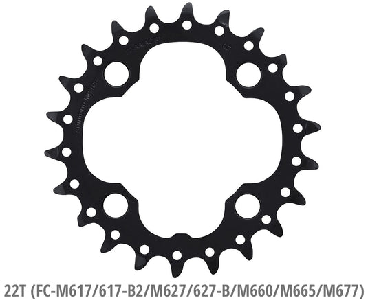 Shimano kettingblad Deore 10V 38T Y1RP98080 M617 zwart