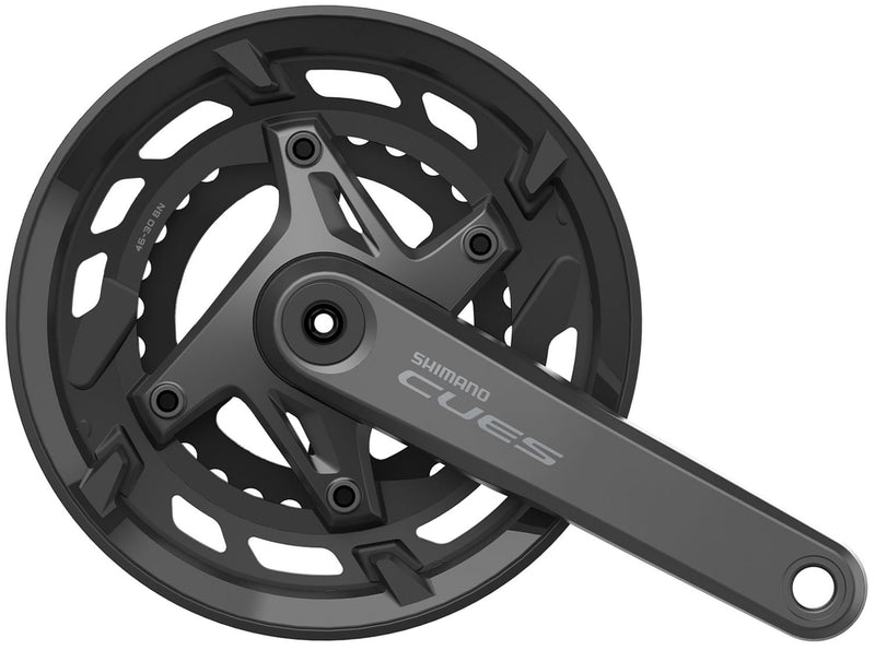 Load image into Gallery viewer, Shimano cues fc-u6000 9 10-speed crank 46 30 with chain guard
