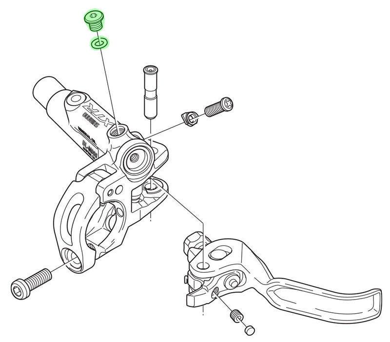 Load image into Gallery viewer, Shimano bleed screw with o-ring for bl-m988
