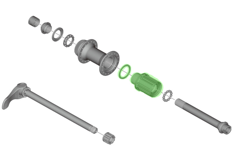 Load image into Gallery viewer, Shimano freehub body for fh-m6010 m618 incl. washer

