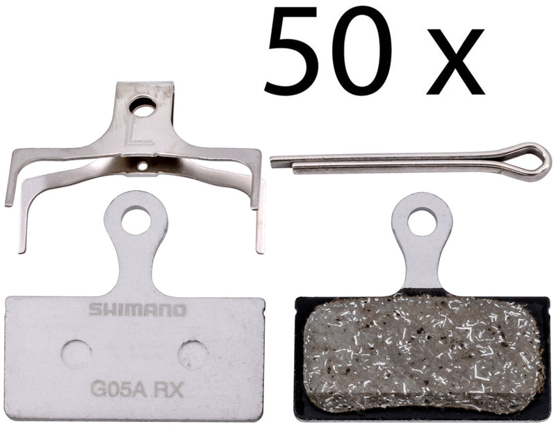 Load image into Gallery viewer, Shimano g05a-rx resin disc brake pads (50 workshop pack)

