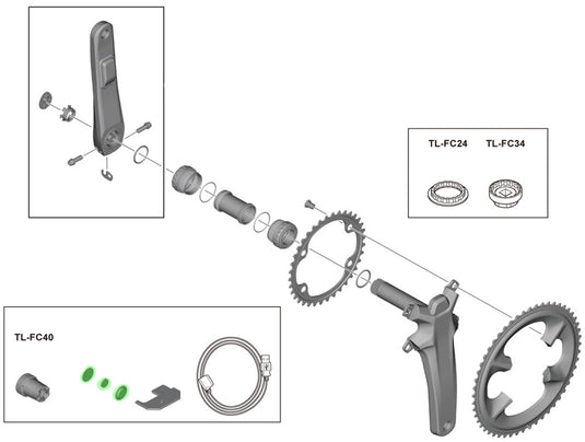 Shimano magnet set for fc-r9100-p r9200-p
