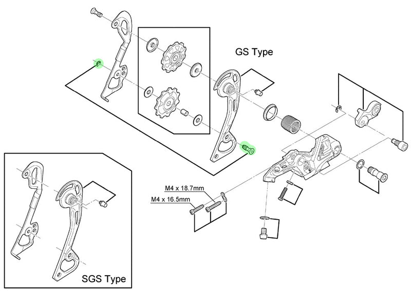 Load image into Gallery viewer, Shimano guide pully bolt for rd-m980 m985
