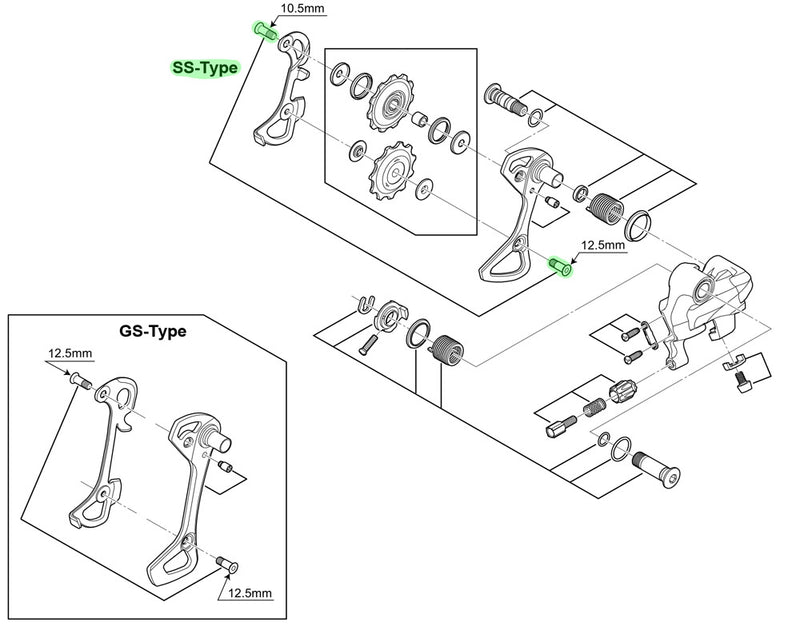 Load image into Gallery viewer, Shimano guide pully bolts for rd-6700-ss
