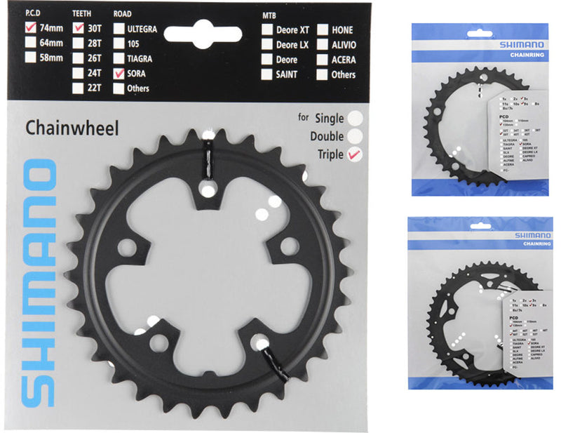Load image into Gallery viewer, Shimano blad 9v 50t sora triple zwart fc-3503
