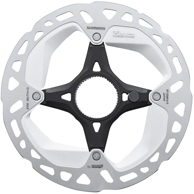 Load image into Gallery viewer, Shimano rt-em810 center lock brake rotor for steps w external teeth
