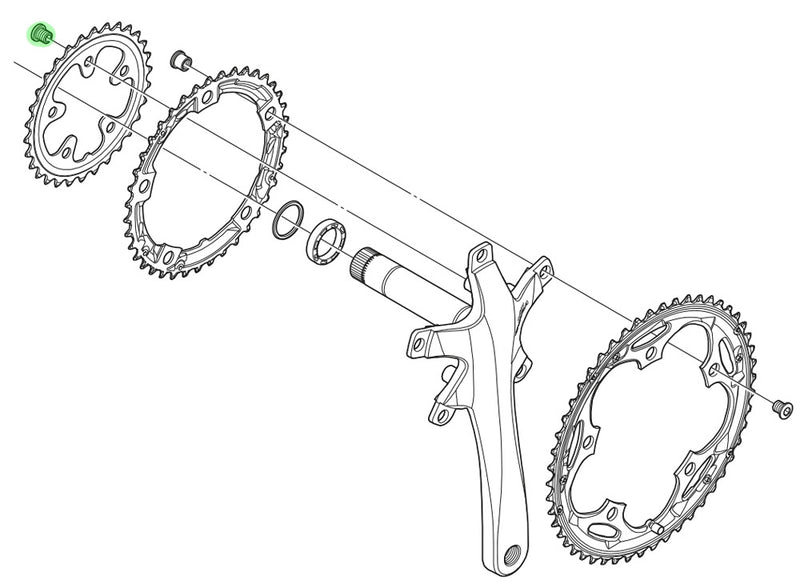 Load image into Gallery viewer, Shimano tiagra sora chainring bolts (5 pieces)

