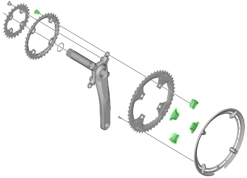 Load image into Gallery viewer, Shimano xt chainring bolts for fc-t8000 (4 pieces)
