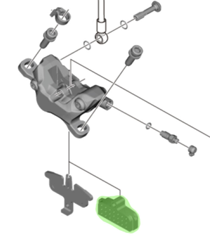 Load image into Gallery viewer, Shimano bleeding spacer for xtr xt slx saint zee brake caliper
