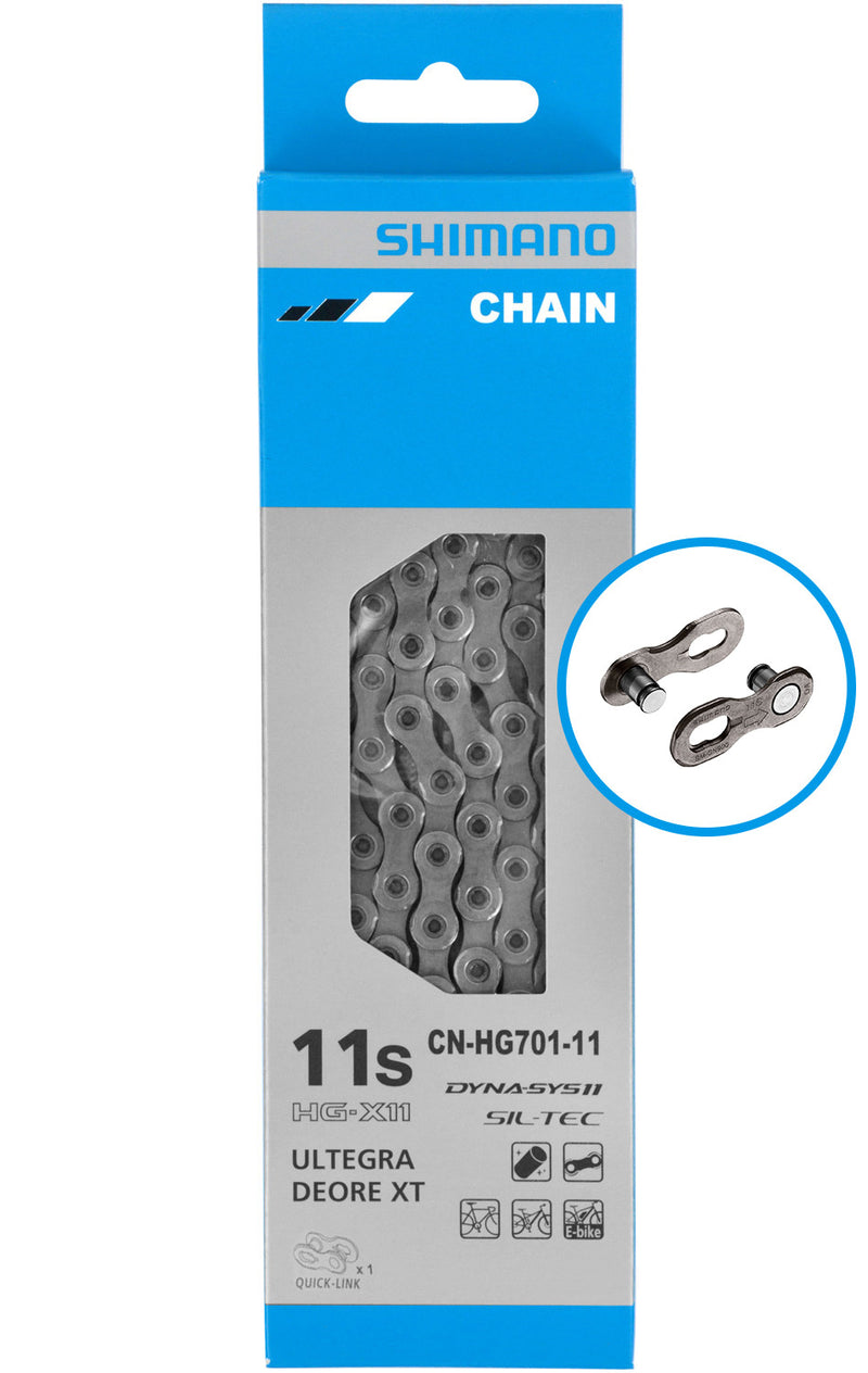 Load image into Gallery viewer, Shimano cn-hg701 11-speed chain with quick-link
