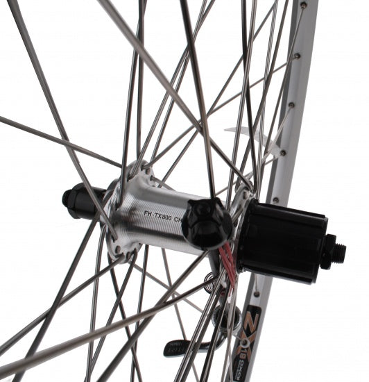 Load image into Gallery viewer, Shimano achterwiel 28-15 8-13 8 622 shim. 8v velg alu zilver
