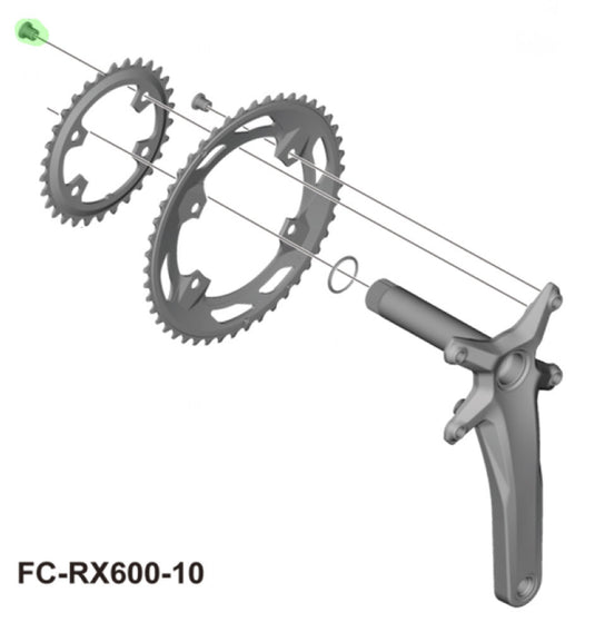Shimano kettingbladboutset m8x8.5 binnenblad (4st)