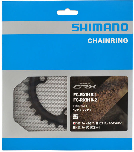 Shimano - Kettingblad 31T GRX FC-RX810 2x11 speed - zwart