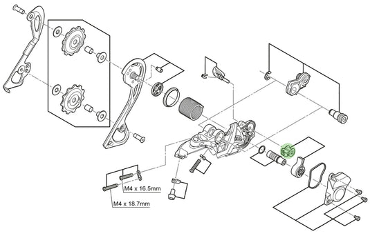 Shimano cam unit for rd-m820 786 675 640 615