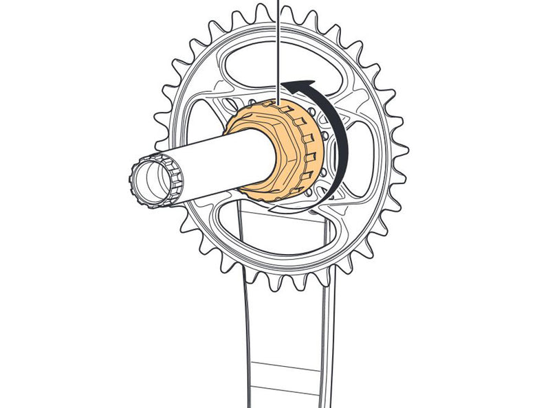 Load image into Gallery viewer, Shimano lockring afnemer tl-fc41 direct mount cr.stel
