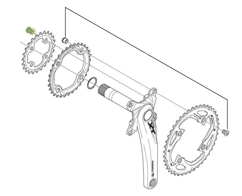 Afbeelding laden in galerijviewer, Shimano Kettingbladboutset M8x10.1 FC6800 (4st)
