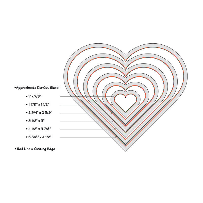 Load image into Gallery viewer, Sizzix • framelits die set hearts
