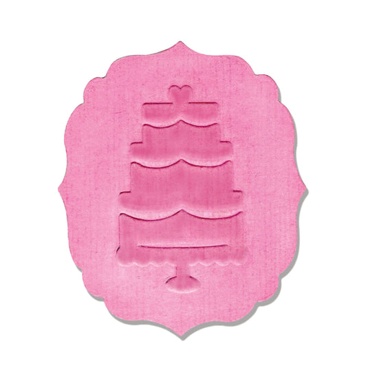 Sizzix • embosslits die label cake