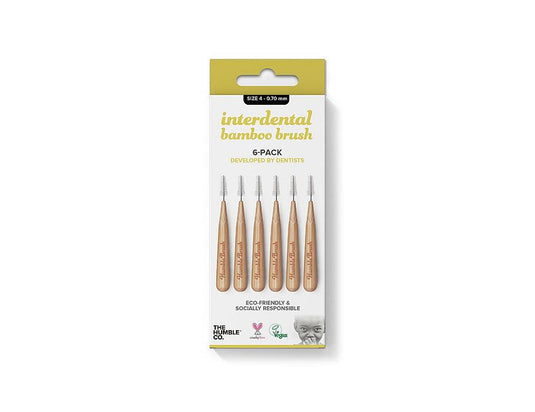 The humble co. interdental borsteltje 6 st - geel - 0.70 mm