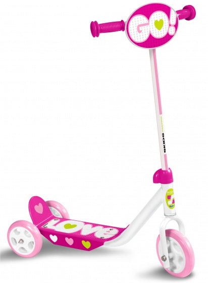 children's scooter Love Girls Freewheel Pink/White