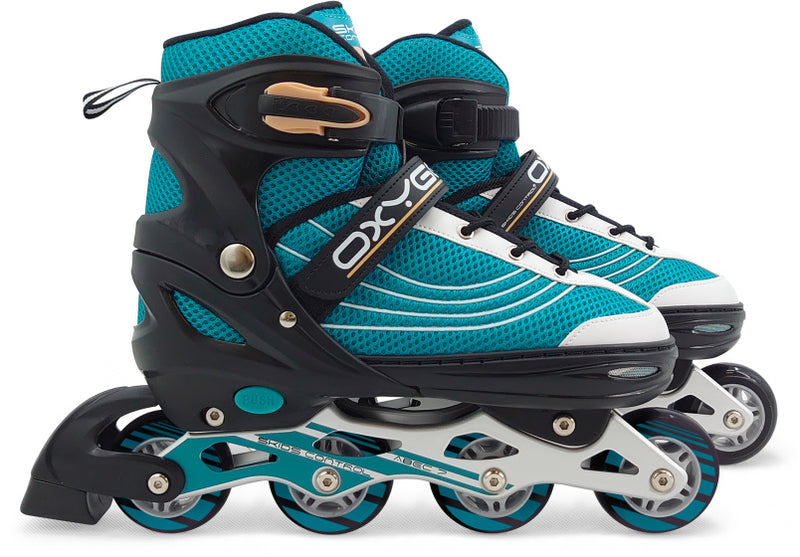 Load image into Gallery viewer, Skids control - Oxygen inline skates semi-softboot verstelbaar petrol maat 42-45
