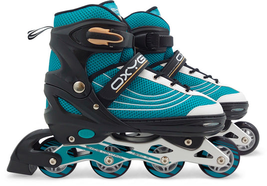Skids control - Oxygen inline skates semi-softboot verstelbaar petrol maat 42-45